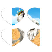 Магнитные фотопазлы Сердце 50 на 50 набор 4 штуки 