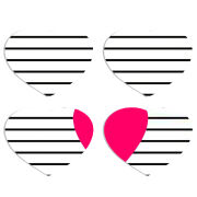 Магнитные фотопазлы Сердце 50 на 50 набор 4 штуки 