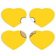 Магнитные фотопазлы Сердце 50 на 50 набор 4 штуки 