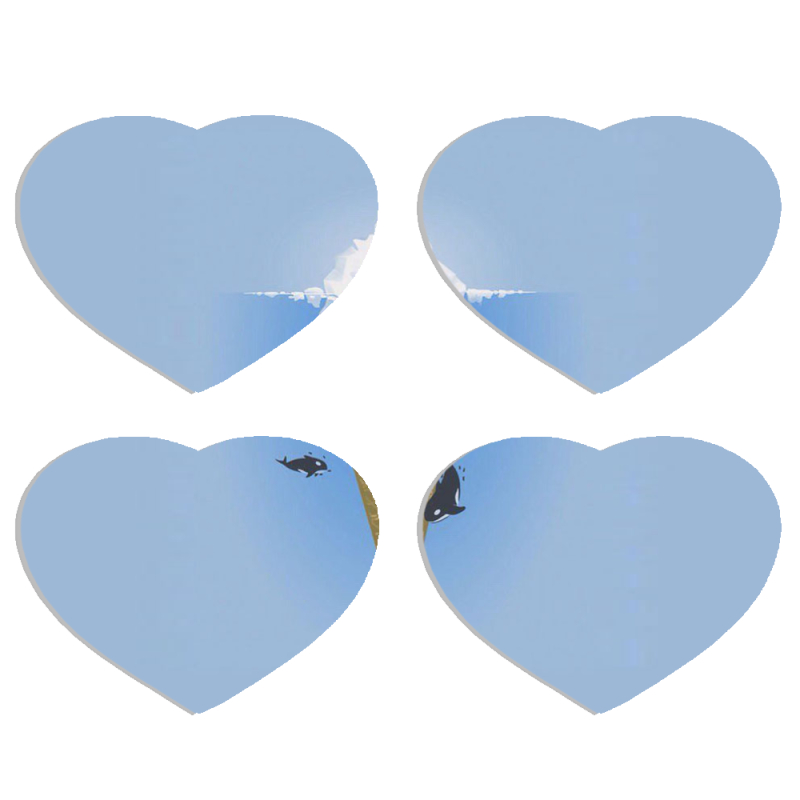 Магнитные фотопазлы Сердце 50 на 50 набор 4 штуки 