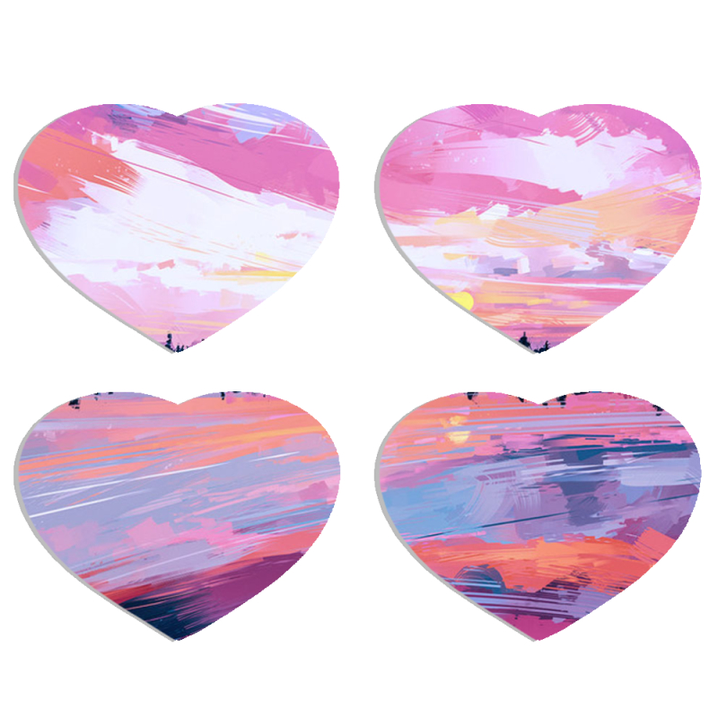 Магнитные фотопазлы Сердце 50 на 50 набор 4 штуки Sky Mirror