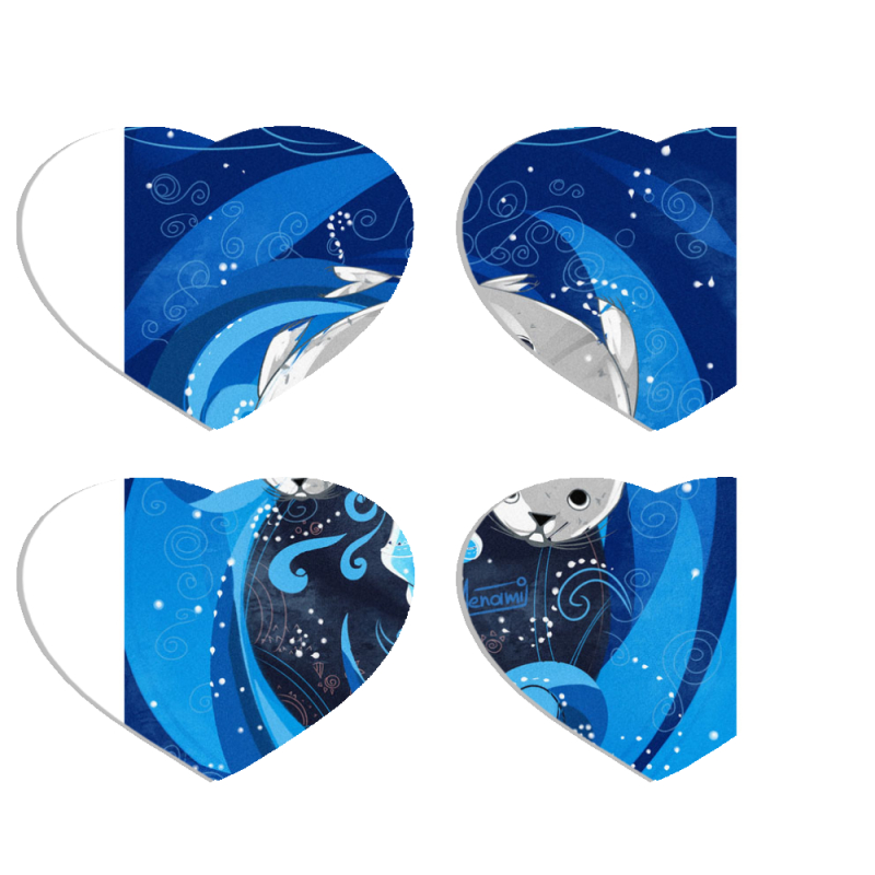 Магнитные фотопазлы Сердце 50 на 50 набор 4 штуки Song of the Sea