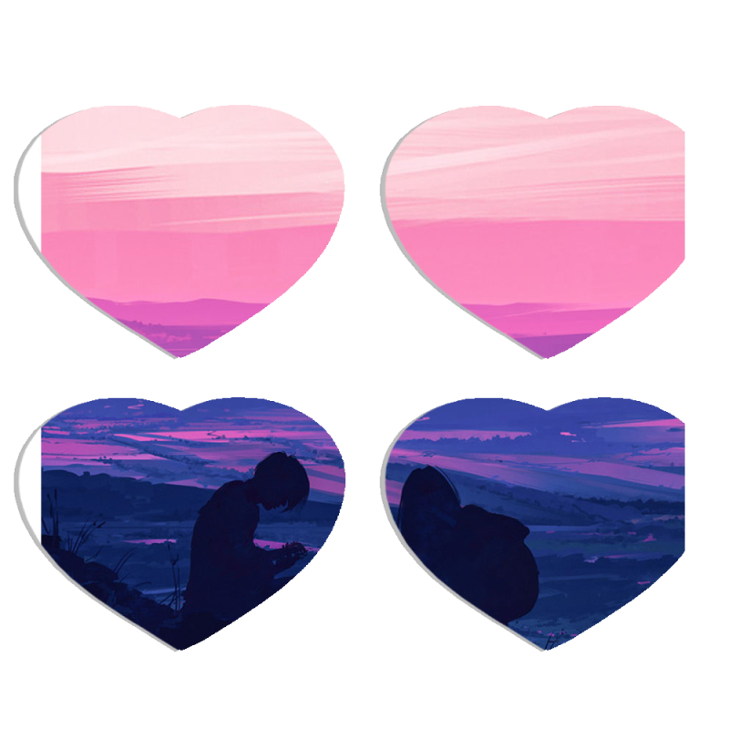 Магнитные фотопазлы Сердце 50 на 50 набор 4 штуки Top of the World