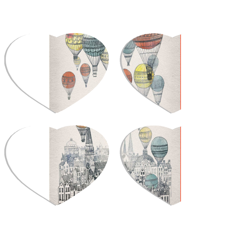 Магнитные фотопазлы Сердце 50 на 50 набор 4 штуки 