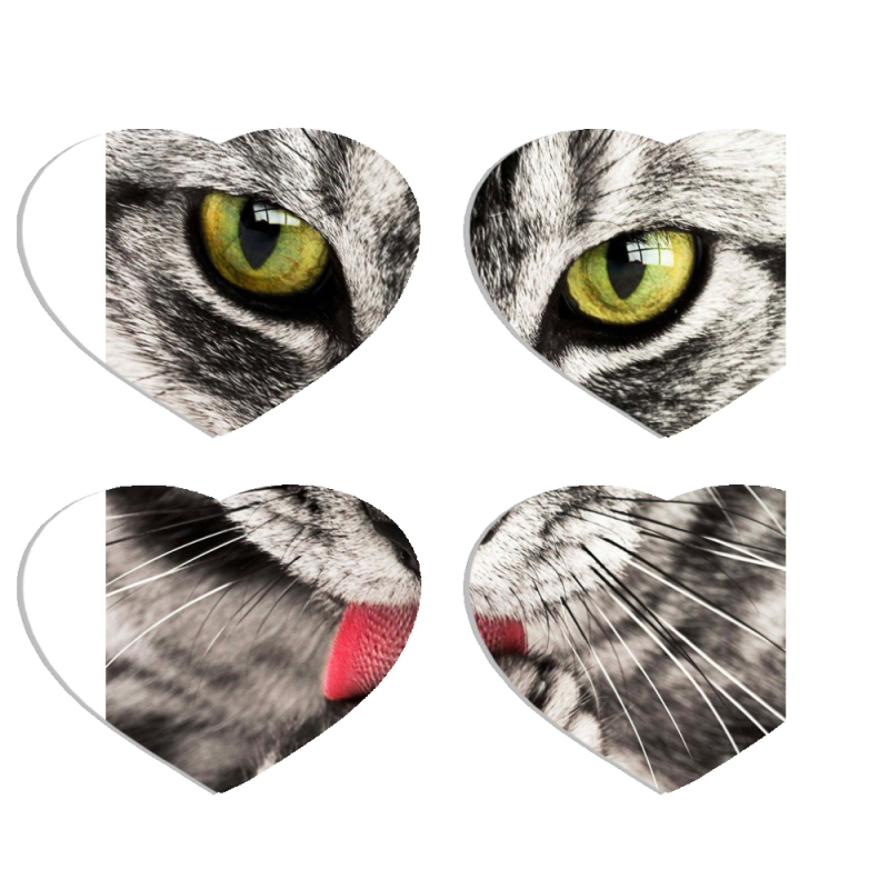 Магнитные фотопазлы Сердце 50 на 50 набор 4 штуки 