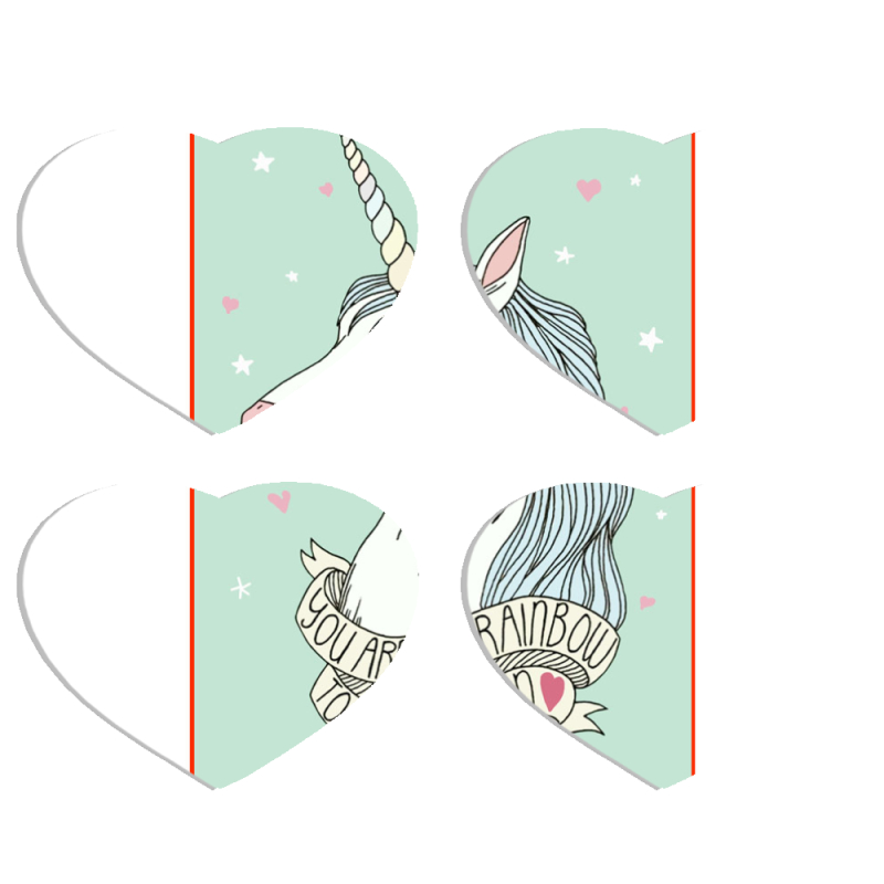 Магнитные фотопазлы Сердце 50 на 50 набор 4 штуки My Unicorn