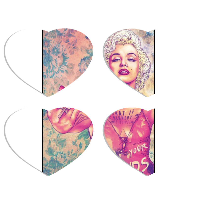 Магнитные фотопазлы Сердце 50 на 50 набор 4 штуки 