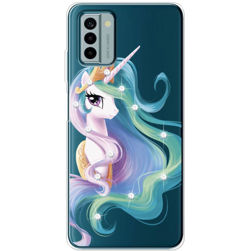 Чехол со стразами Nokia G22 Unicorn Queen