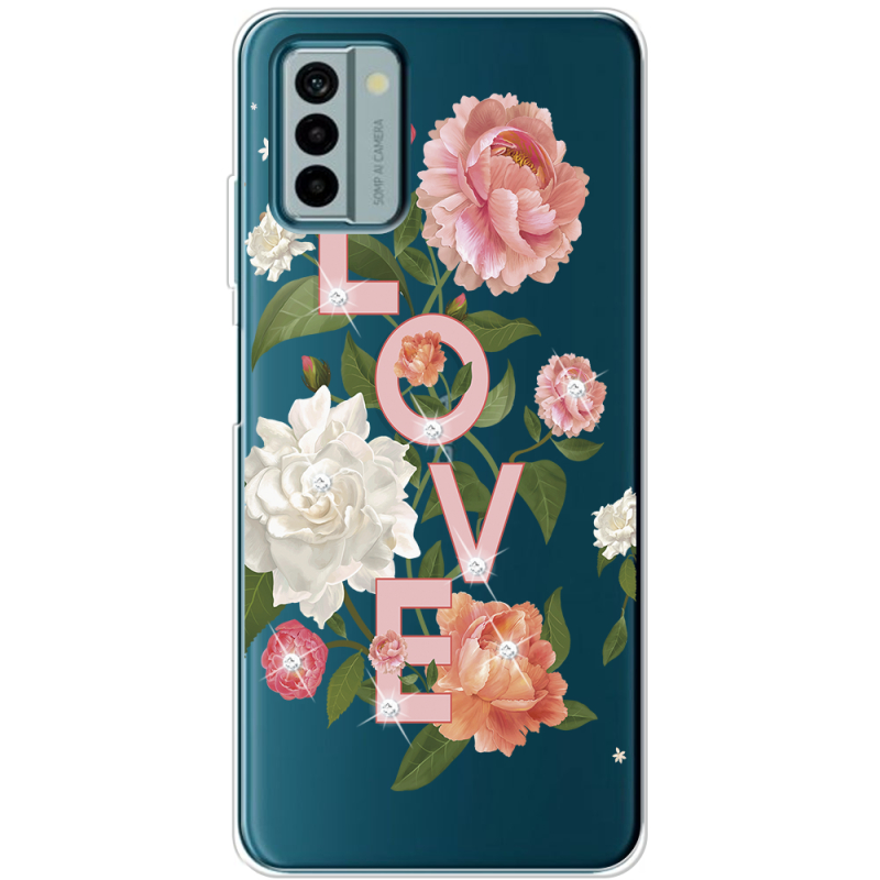 Чехол со стразами Nokia G22 Love