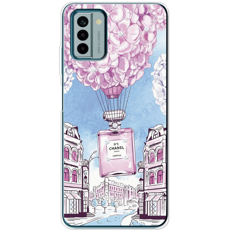 Чехол со стразами Nokia G22 Perfume bottle