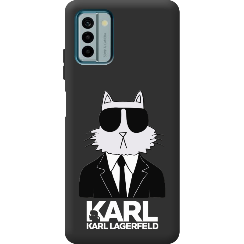 Черный чехол BoxFace Nokia G22 Cat in Black