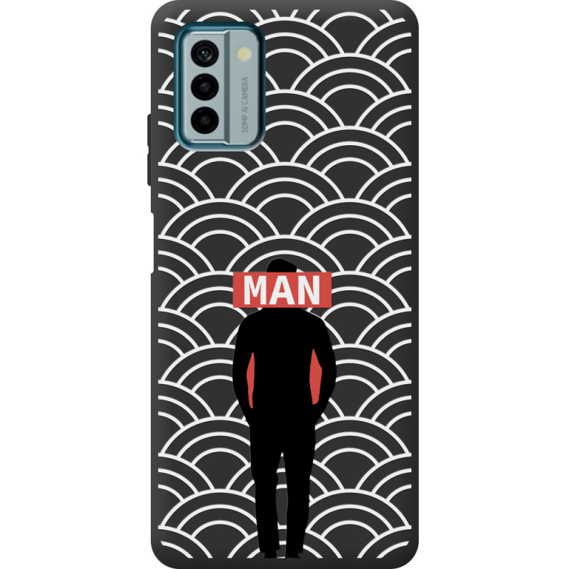 Черный чехол BoxFace Nokia G22 Man Pattern