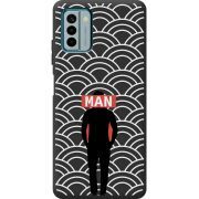 Черный чехол BoxFace Nokia G22 Man Pattern