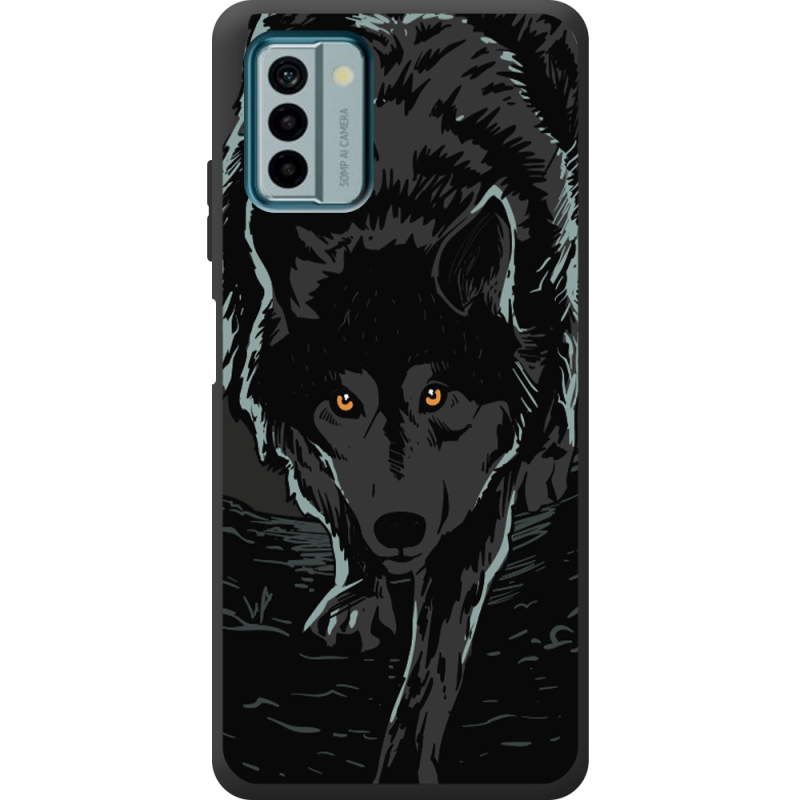 Черный чехол BoxFace Nokia G22 Wolf