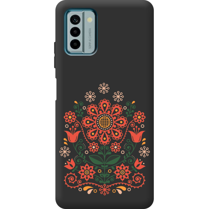 Черный чехол BoxFace Nokia G22 Ukrainian Ornament