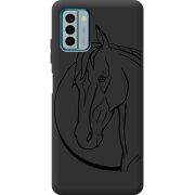 Черный чехол BoxFace Nokia G22 Horse