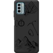 Черный чехол BoxFace Nokia G22 Mountains