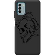 Черный чехол BoxFace Nokia G22 Skull and Roses