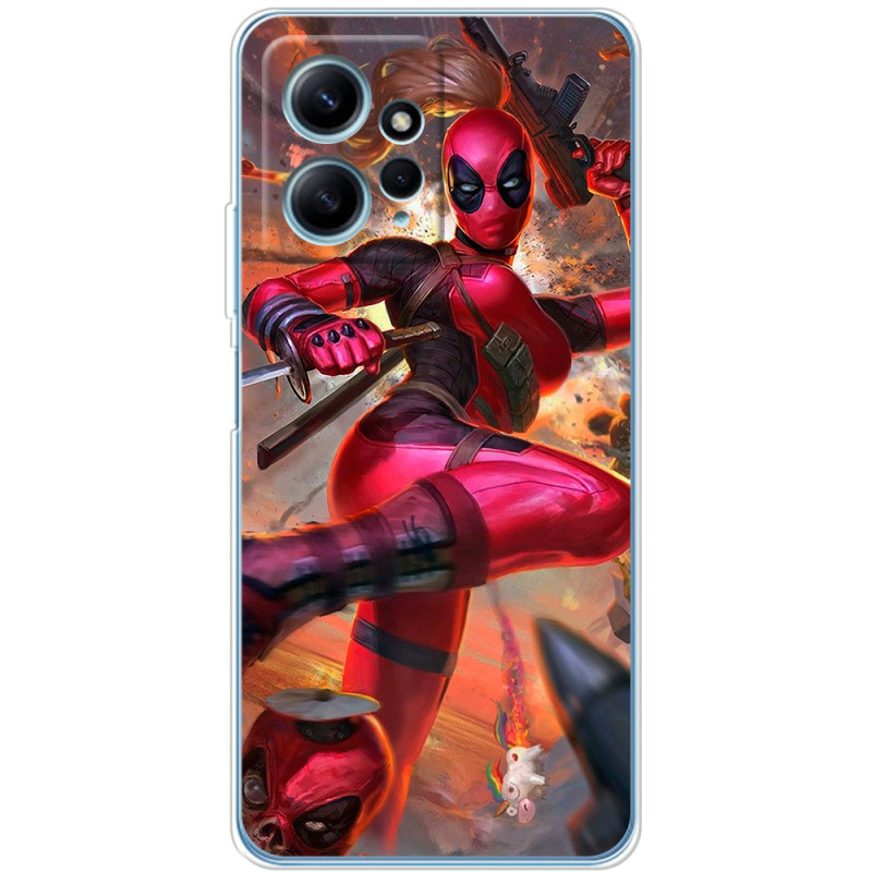 Чехол BoxFace Xiaomi Redmi Note 12 4G Woman Deadpool