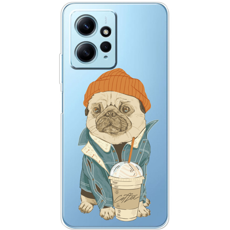 Прозрачный чехол BoxFace Xiaomi Redmi Note 12 4G Dog Coffeeman