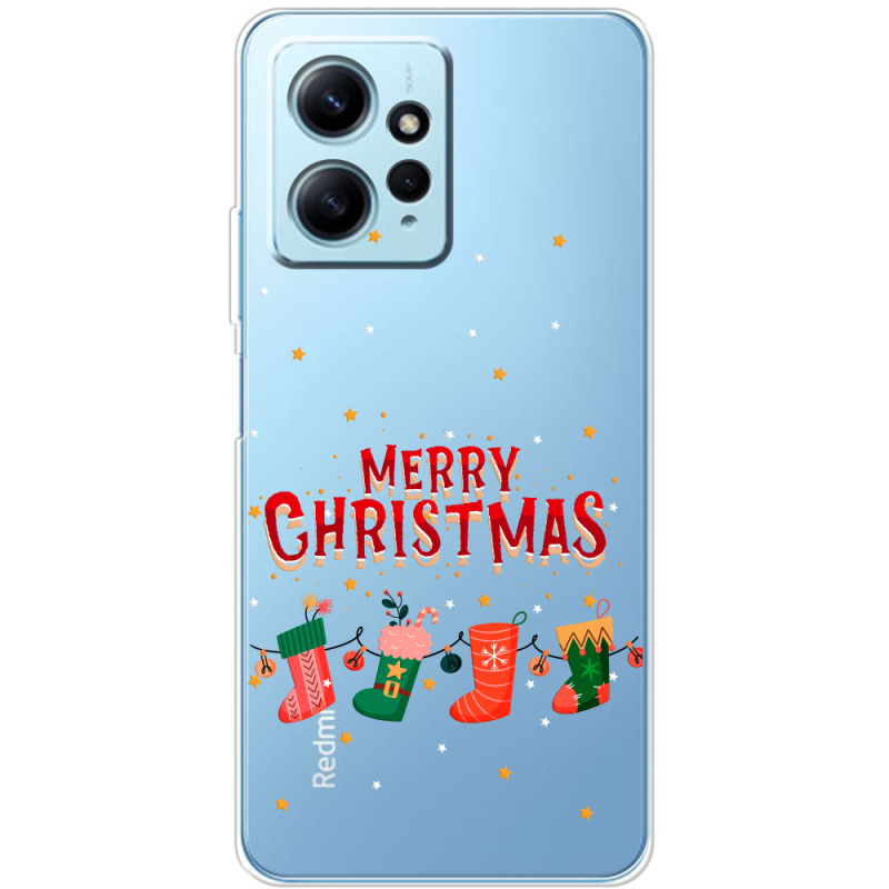 Прозрачный чехол BoxFace Xiaomi Redmi Note 12 4G Merry Christmas