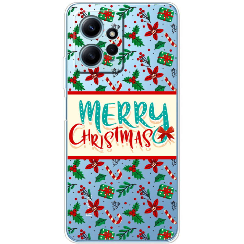 Прозрачный чехол BoxFace Xiaomi Redmi Note 12 4G Vintage Christmas Pattern