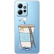 Прозрачный чехол BoxFace Xiaomi Redmi Note 12 4G Segull in Cofee Pool