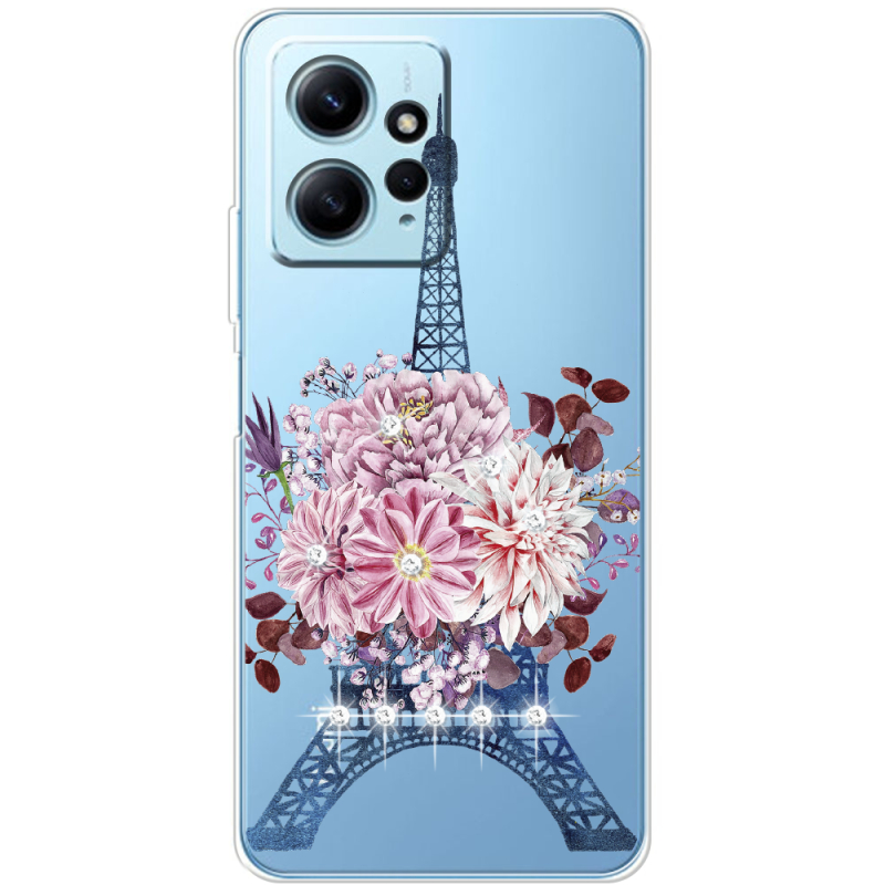 Чехол со стразами BoxFace Xiaomi Redmi Note 12 4G Eiffel Tower