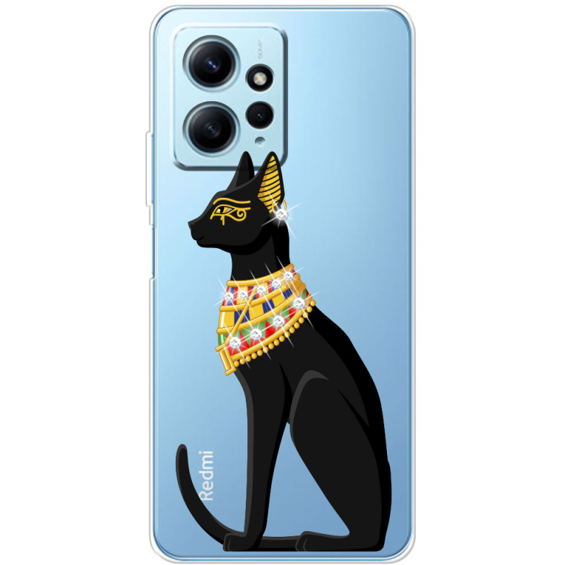 Чехол со стразами BoxFace Xiaomi Redmi Note 12 4G Egipet Cat