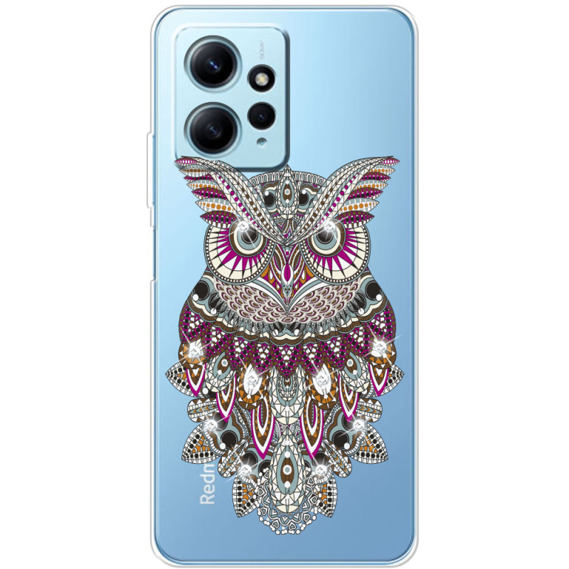 Чехол со стразами BoxFace Xiaomi Redmi Note 12 4G Owl