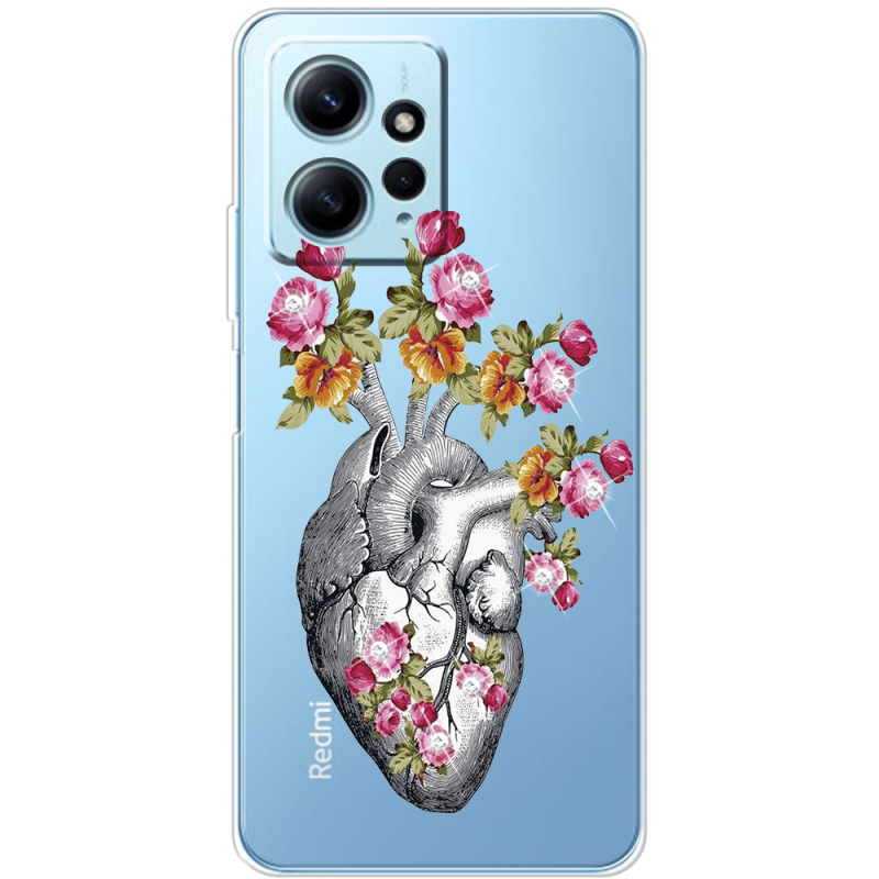 Чехол со стразами BoxFace Xiaomi Redmi Note 12 4G Heart