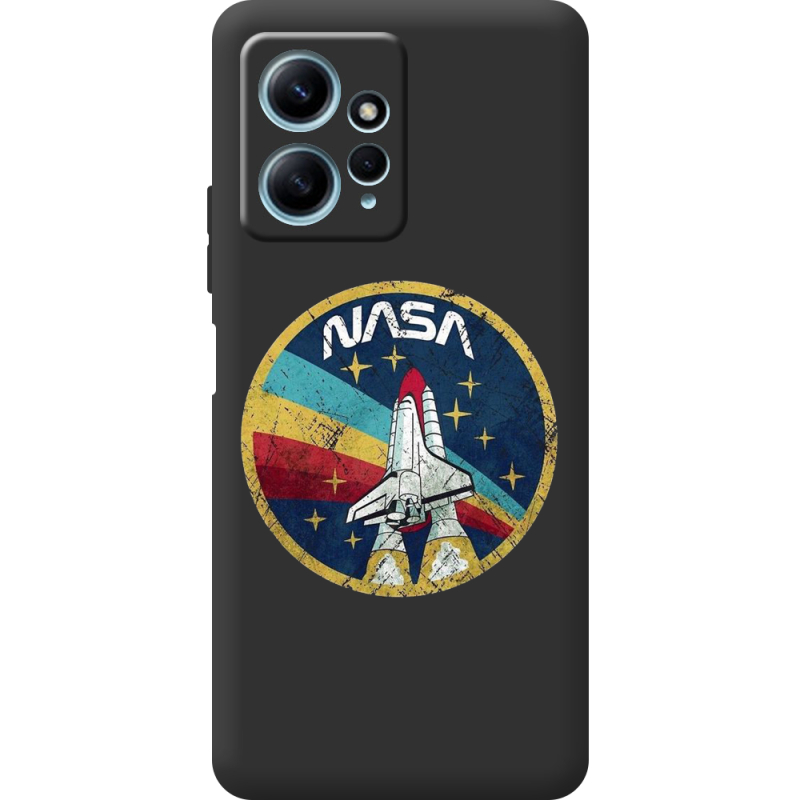 Черный чехол BoxFace Xiaomi Redmi Note 12 4G NASA