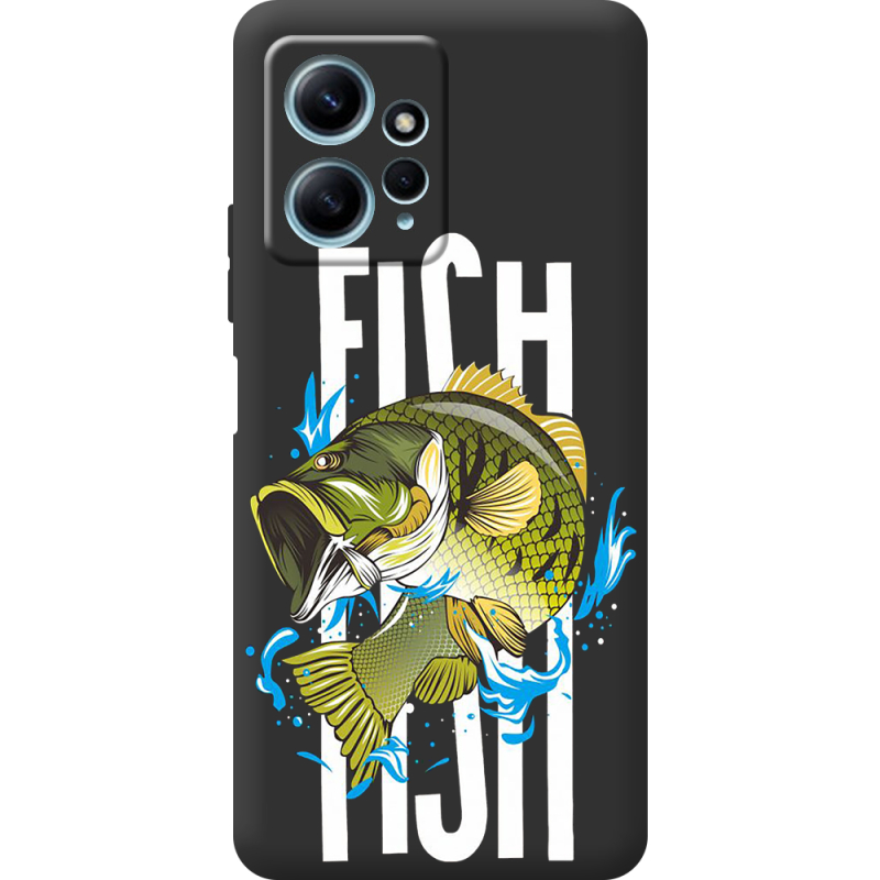 Черный чехол BoxFace Xiaomi Redmi Note 12 4G Fish