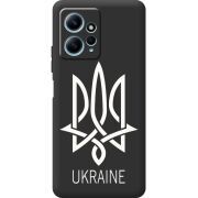 Черный чехол BoxFace Xiaomi Redmi Note 12 4G Тризуб монограмма ukraine