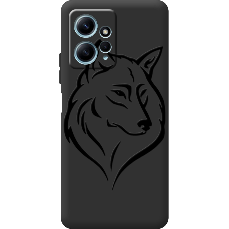 Черный чехол BoxFace Xiaomi Redmi Note 12 4G Wolf