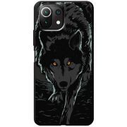 Черный чехол BoxFace Xiaomi 11 Lite 5G NE Wolf