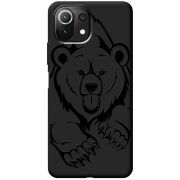 Черный чехол BoxFace Xiaomi 11 Lite 5G NE Grizzly Bear