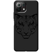 Черный чехол BoxFace Xiaomi 11 Lite 5G NE Tiger