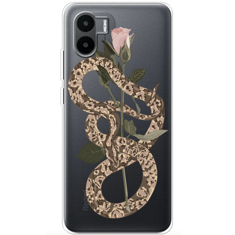 Прозрачный чехол BoxFace Xiaomi Redmi A2 Glamor Snake