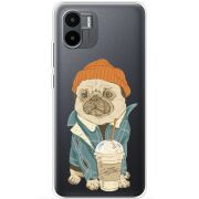 Прозрачный чехол BoxFace Xiaomi Redmi A2 Dog Coffeeman