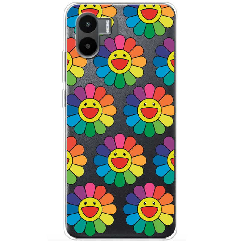 Прозрачный чехол BoxFace Xiaomi Redmi A2 Hippie Flowers