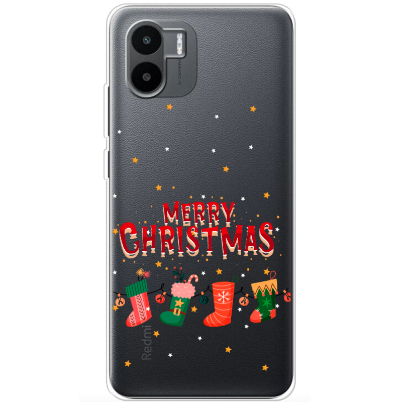 Прозрачный чехол BoxFace Xiaomi Redmi A2 Merry Christmas