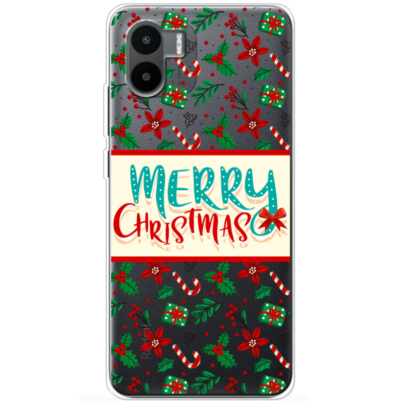 Прозрачный чехол BoxFace Xiaomi Redmi A2 Vintage Christmas Pattern