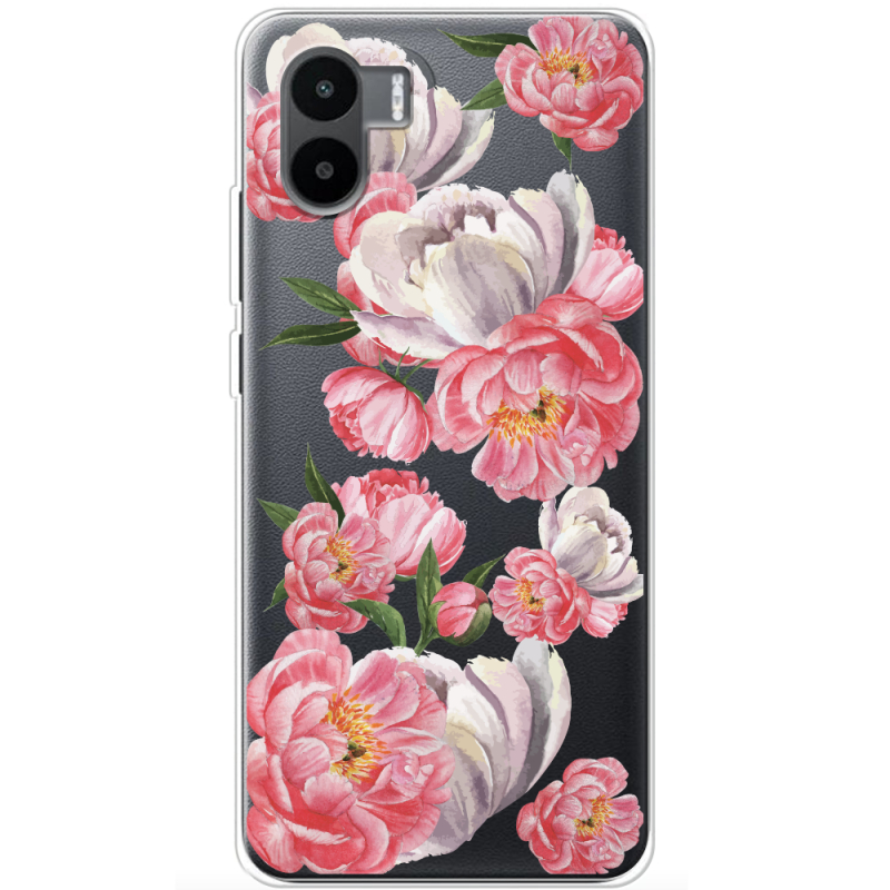 Прозрачный чехол BoxFace Xiaomi Redmi A2 Peony Watercolor Style