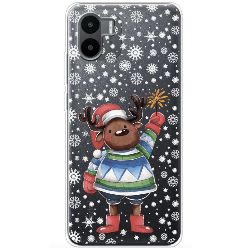 Прозрачный чехол BoxFace Xiaomi Redmi A2 Christmas Deer with Snow