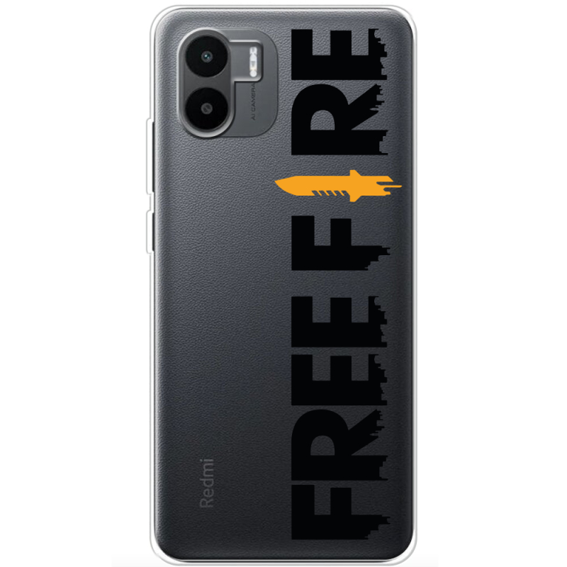 Прозрачный чехол BoxFace Xiaomi Redmi A2 Free Fire Black Logo