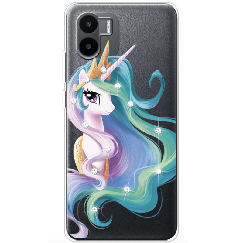 Чехол со стразами Xiaomi Redmi A2 Unicorn Queen