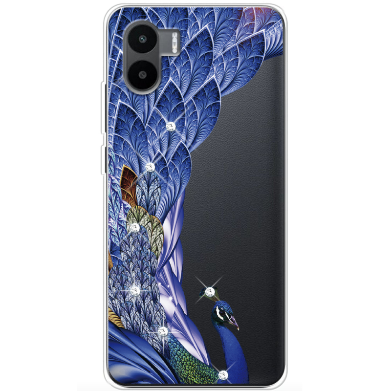 Чехол со стразами Xiaomi Redmi A2 Peafowl