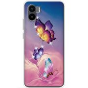 Чехол со стразами Xiaomi Redmi A2 Butterflies