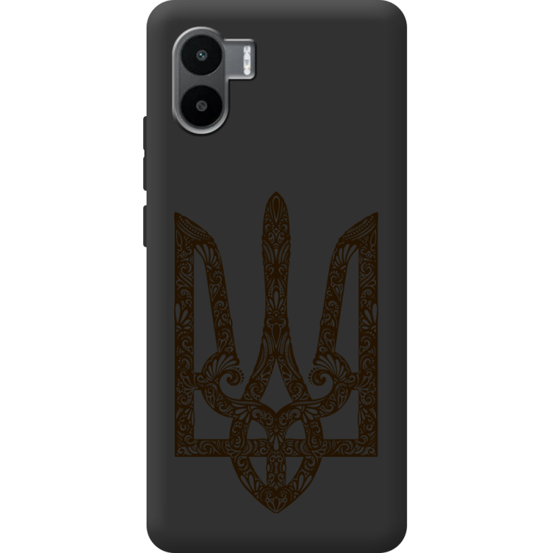 Черный чехол BoxFace Xiaomi Redmi A2 Ukrainian Trident